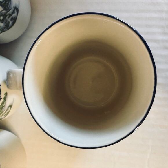 Thomson Snowman, Mug set of 4, Blue Speckles On Half, Snowman/Center Christmas - Picture 3 of 10